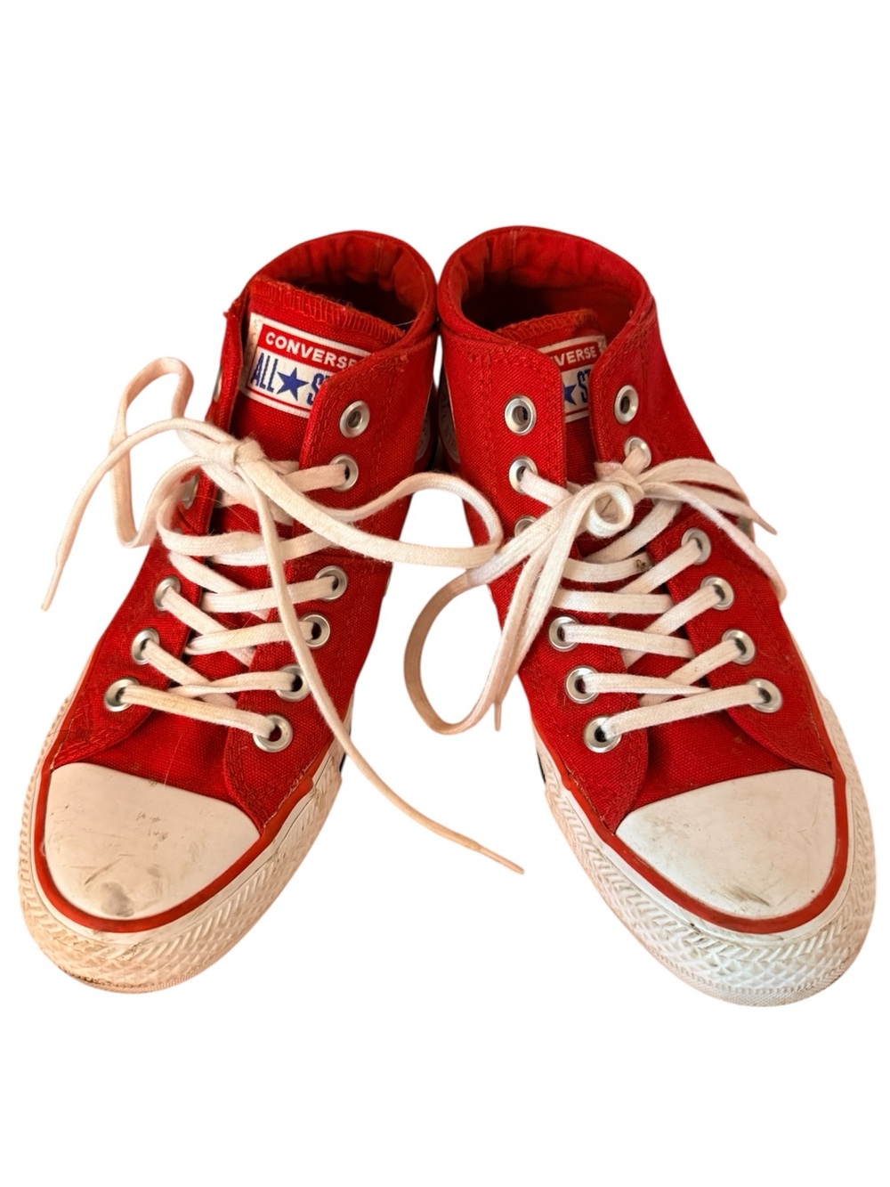Converse Chuck Taylor High Tops Red and White, size 8